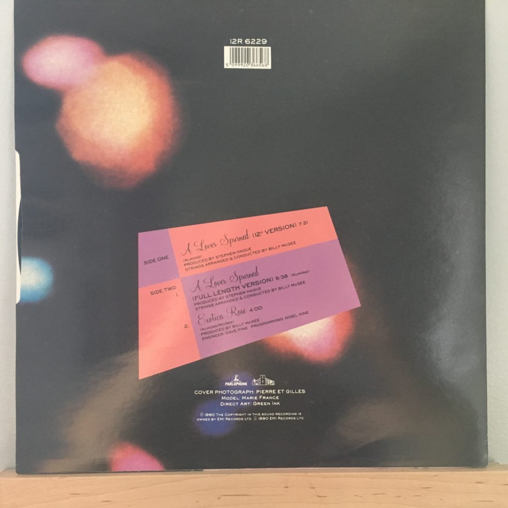 A Lover Spurned 12" back cover