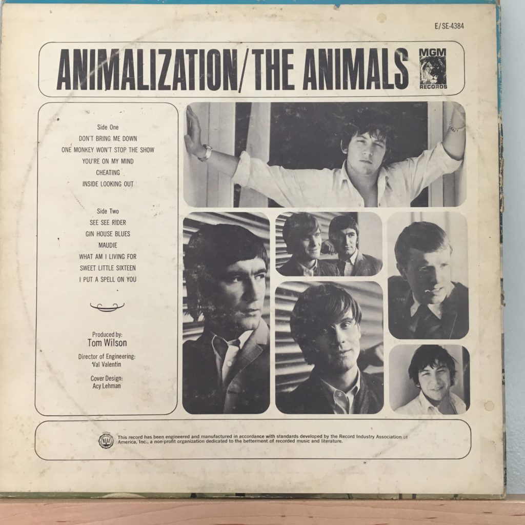 Animalization US Back Cover