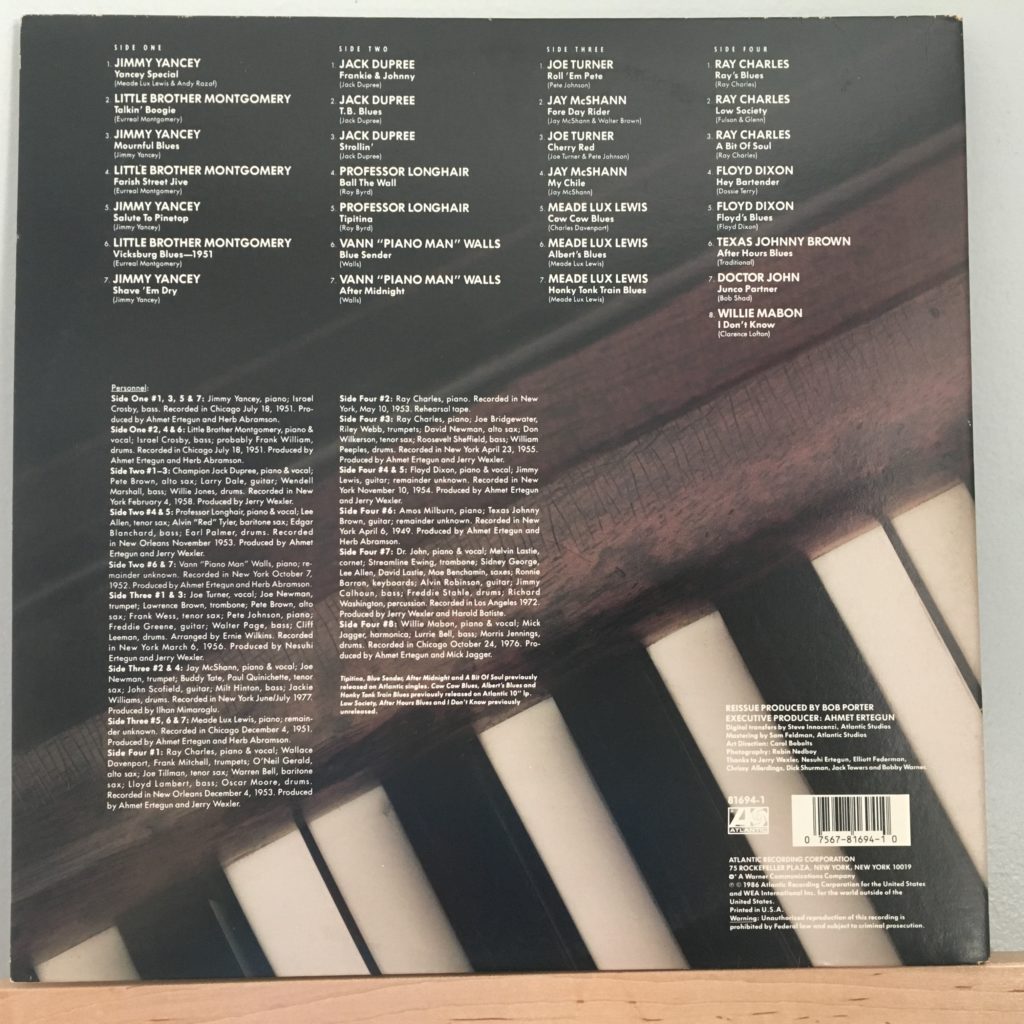 Atlantic Blues: Piano back cover