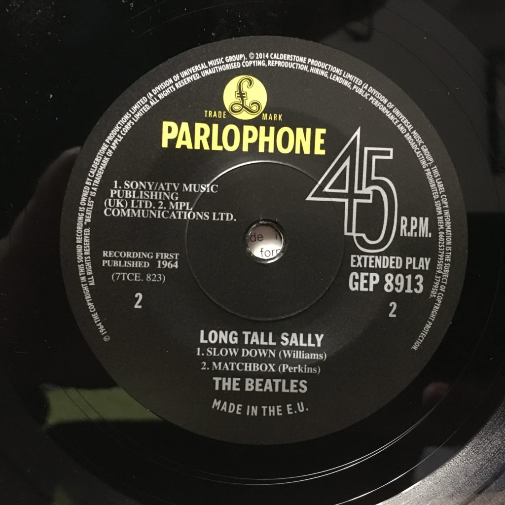 Long Tall Sally EP Label