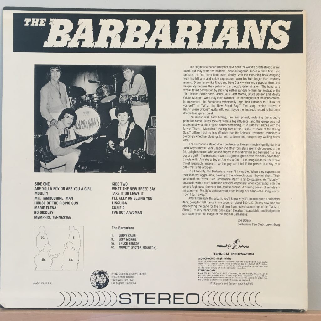 The Barbarians back cover