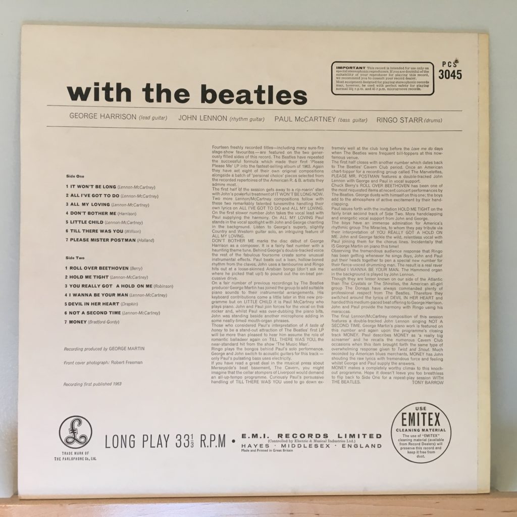 With the Beatles back cover