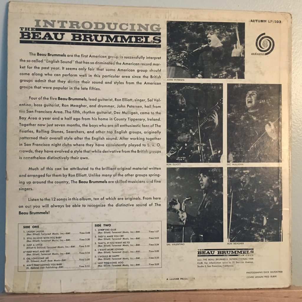 Introducing The Beau Brummels back cover