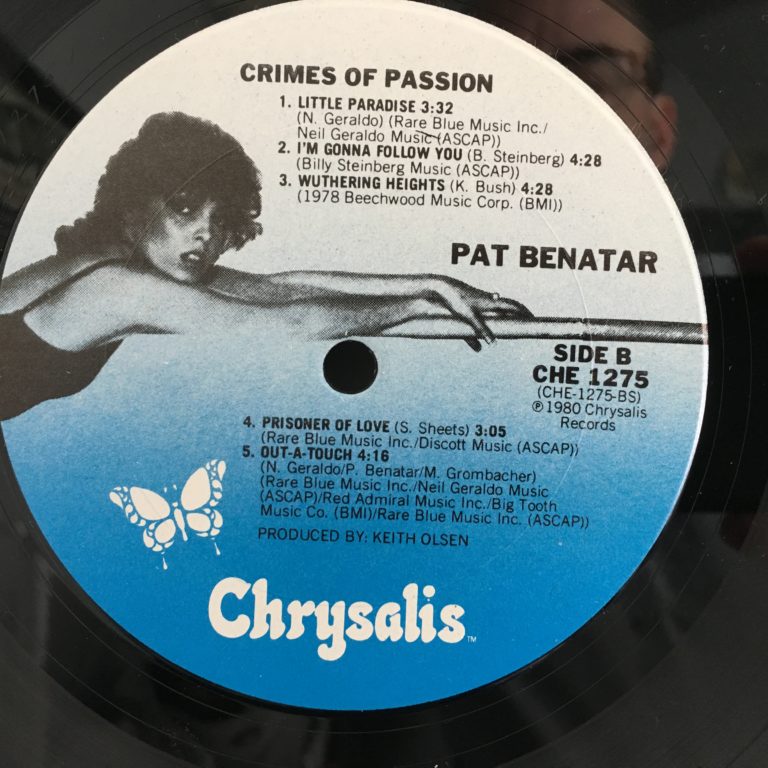 Pat Benatar Crimes Of Passion Vinyl Distractions 0389