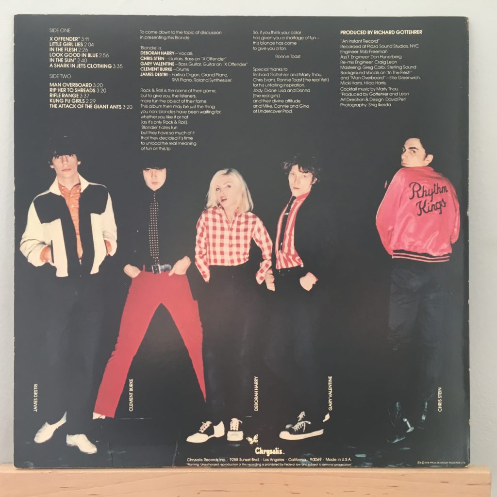 Blondie Back Cover