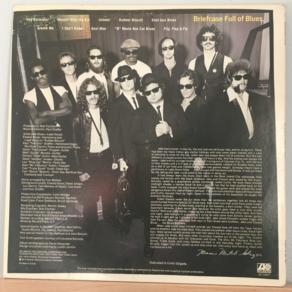 Briefcase Full of Blues back cover