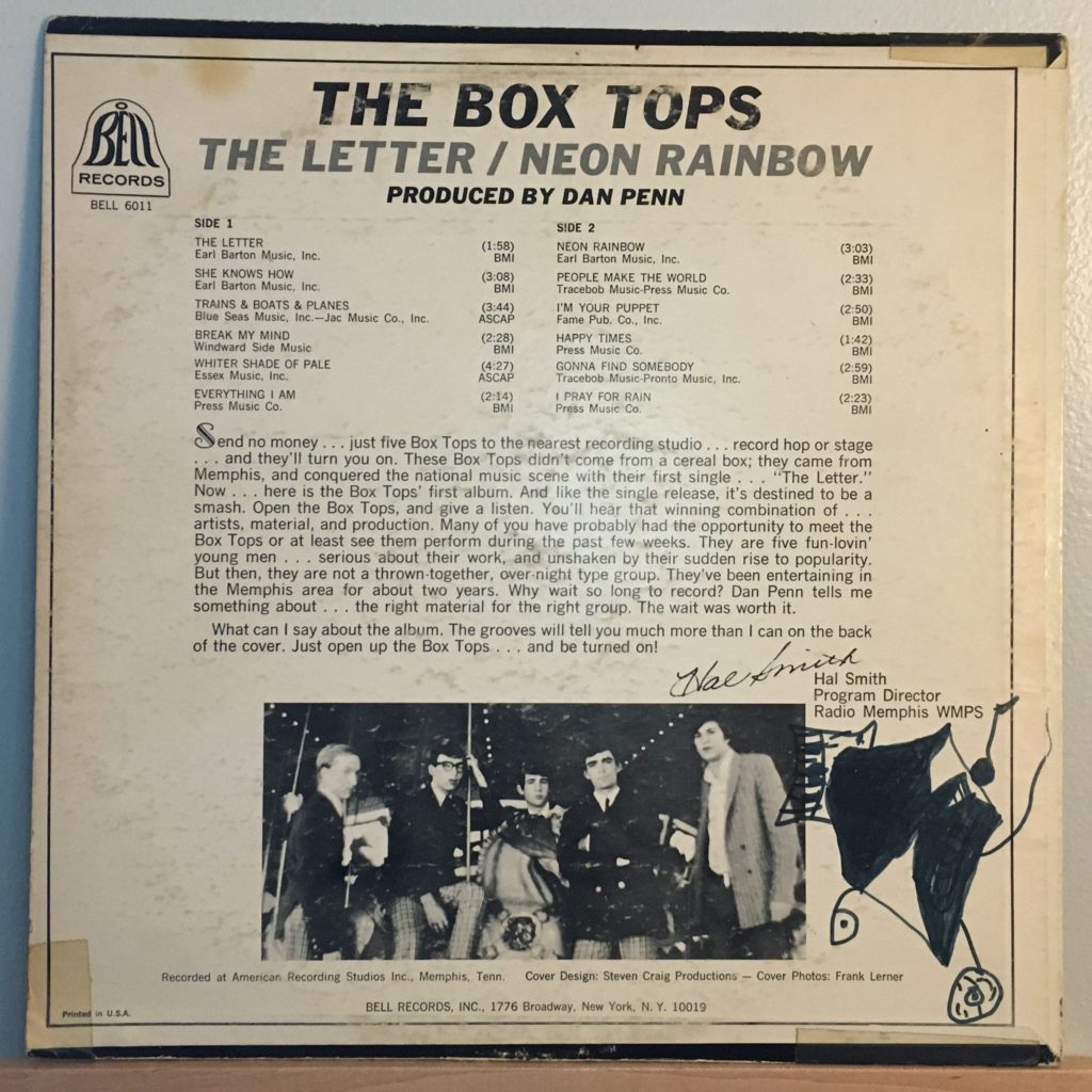 The Box Tops back cover