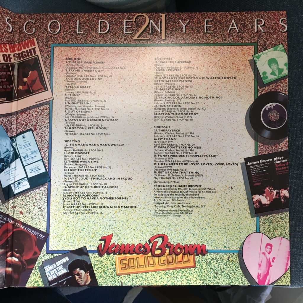 Solid Gold gatefold track listing