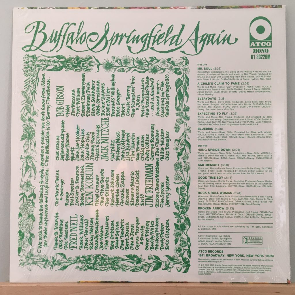 Buffalo Springfield Again back cover