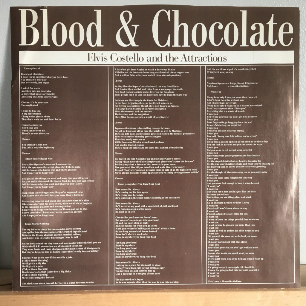 Blood & Chocolate lyric sleeve a