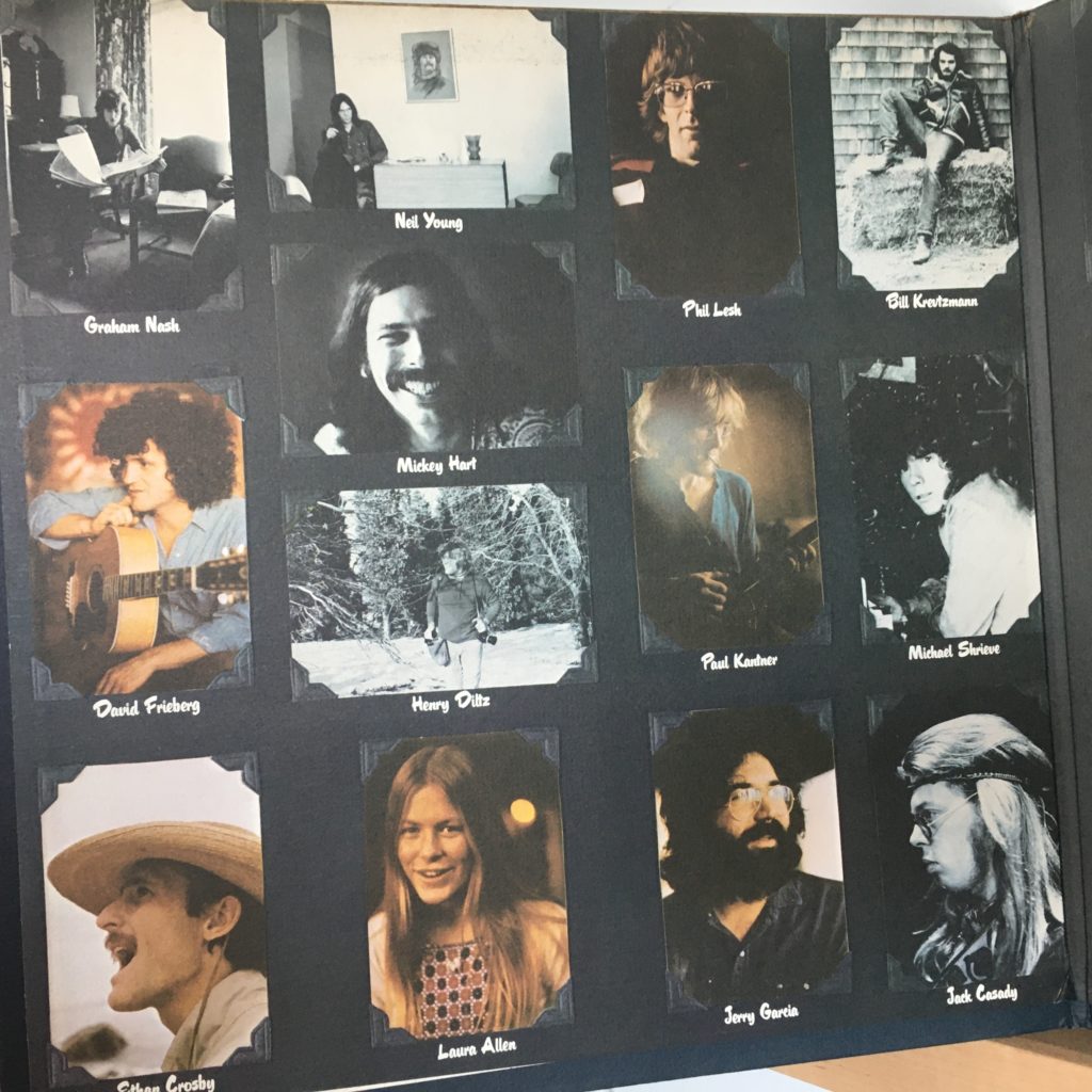 Gatefold left -- personnel on Crosby's solo album