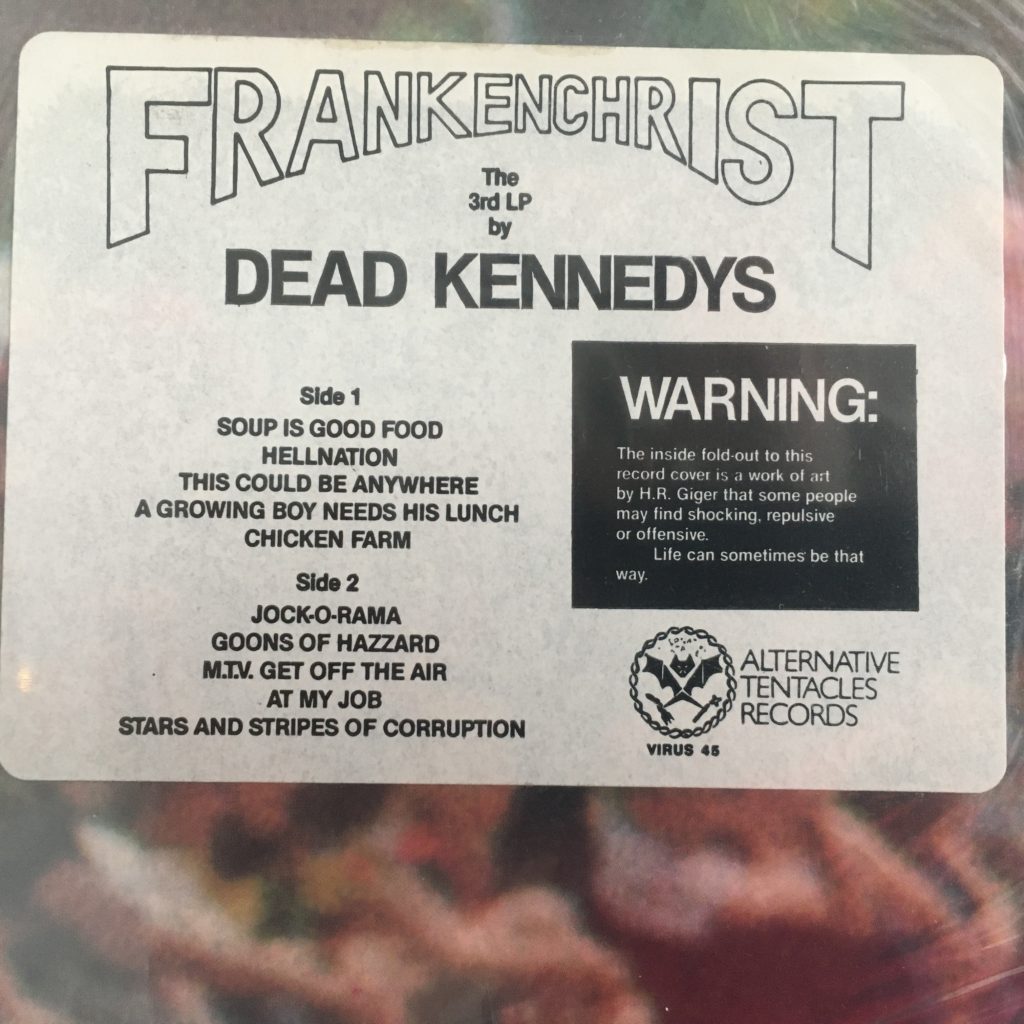 Frankenchrist warning label