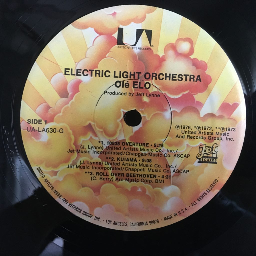 Olé ELO label on UA/Jet