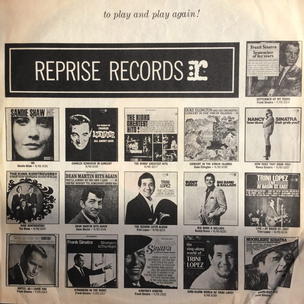 Reprise records promo sleeve