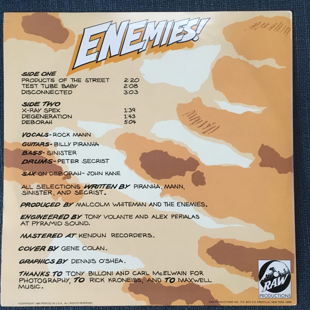 Enemies back cover