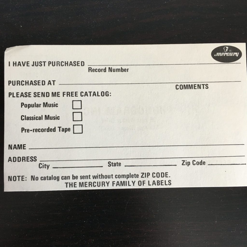 Be sure to register your purchase with the Mercury family of labels!