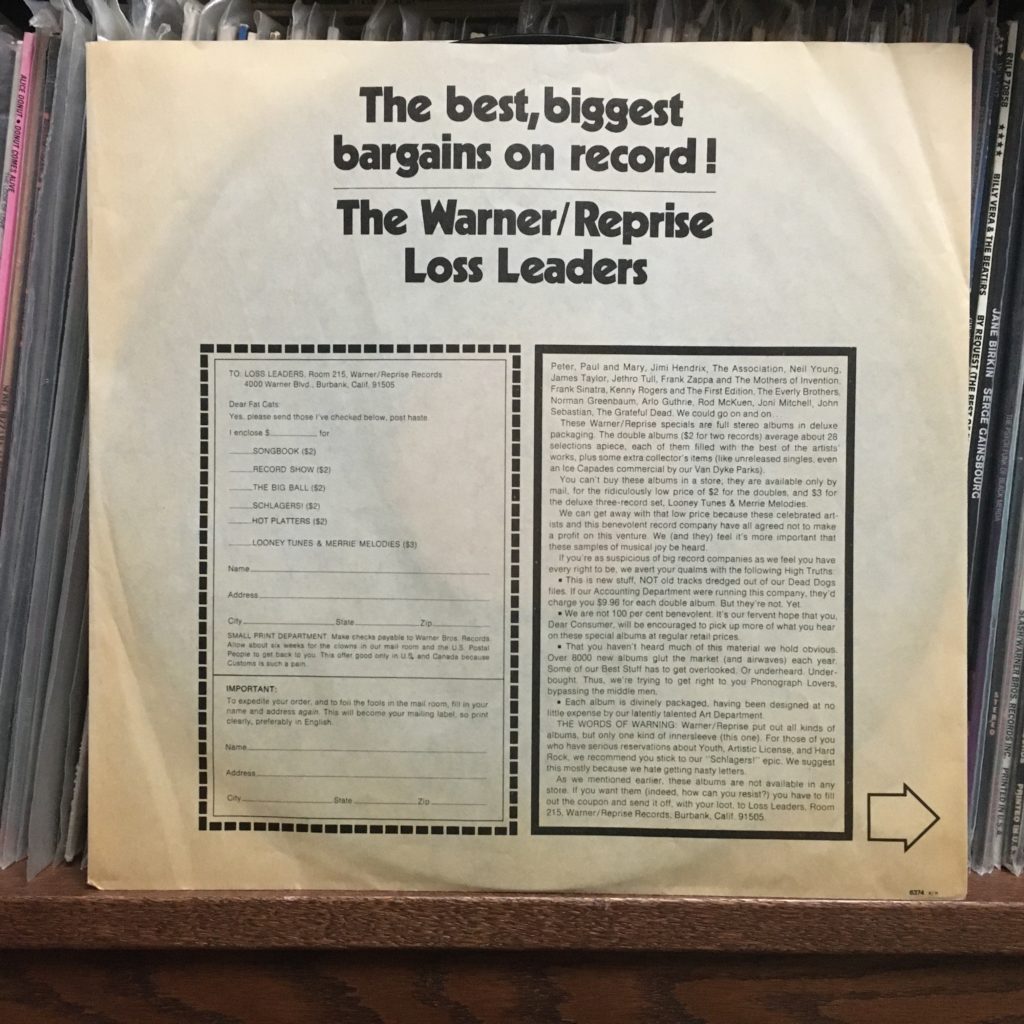 Fanny Warner/Reprise promo sleeve