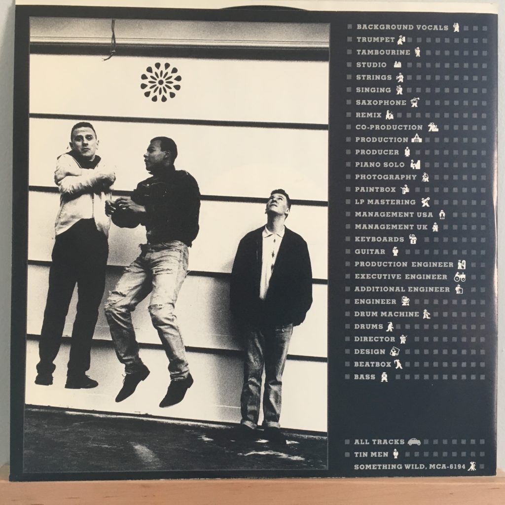 Fine Young Cannibals back of credit sleeve