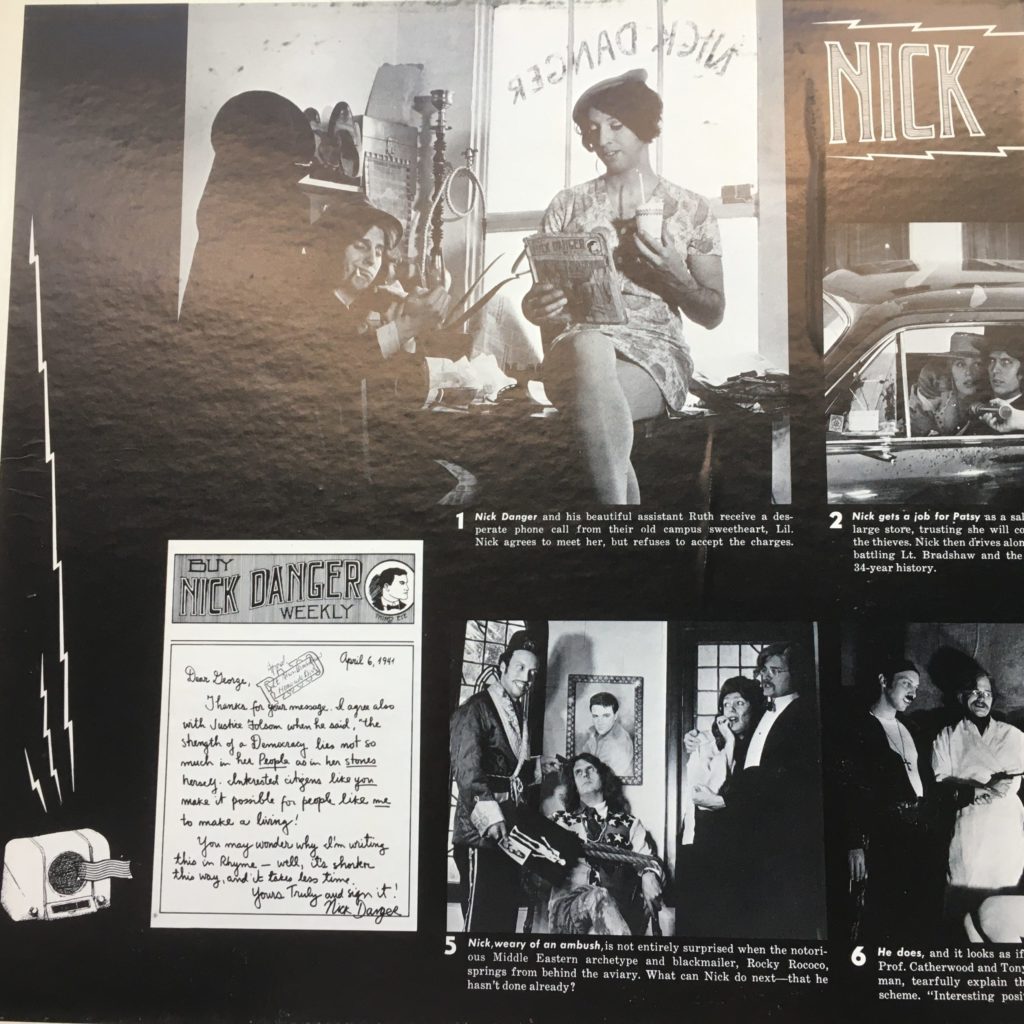 The gatefold features the adventures of Nick Danger