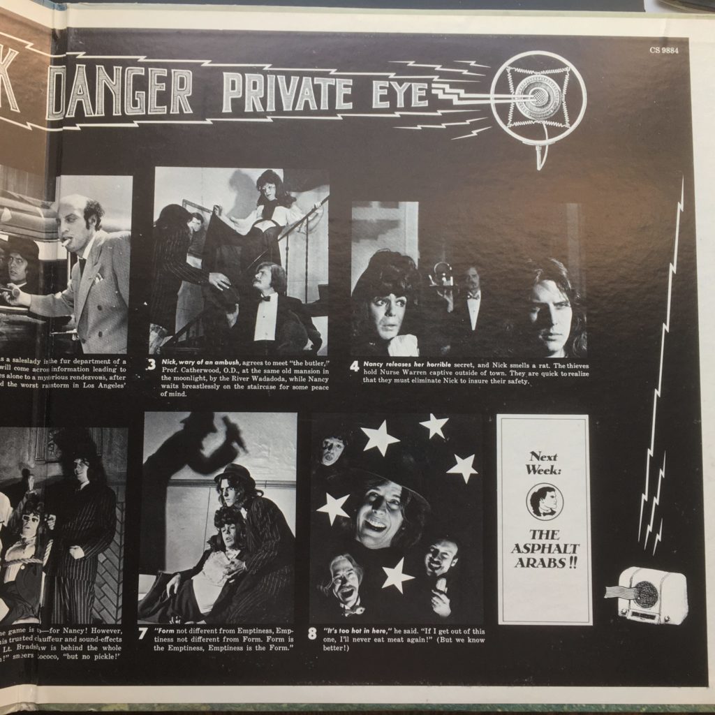 The gatefold features the adventures of Nick Danger
