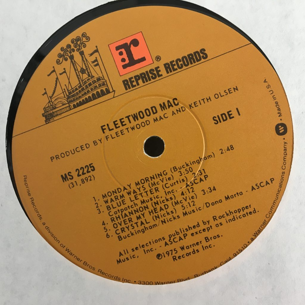 Fleetwood Mac Reprise label