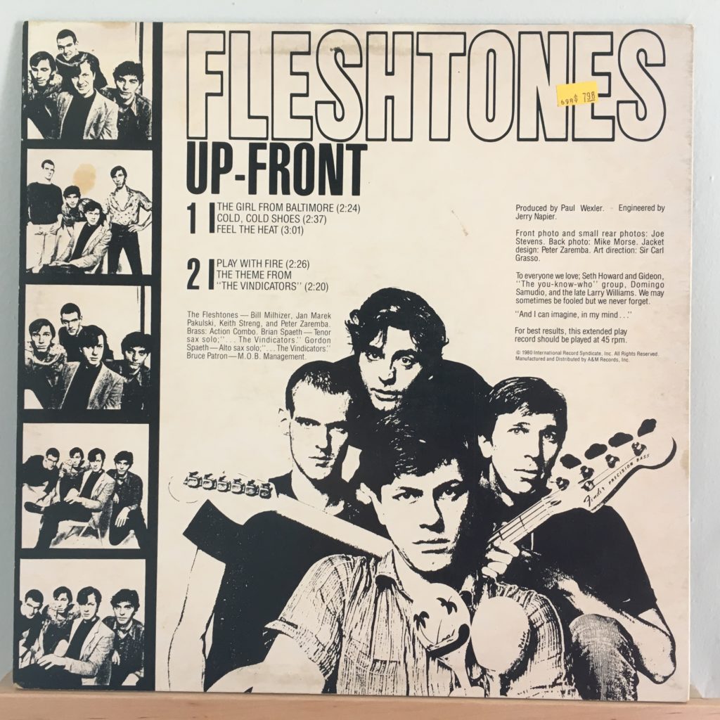 Fleshtones Up-Front back cover