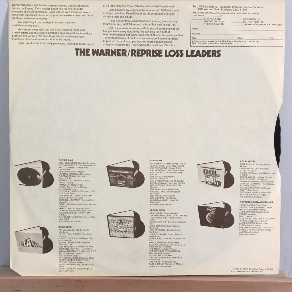 Warner/Reprise Loss Leader sleeve