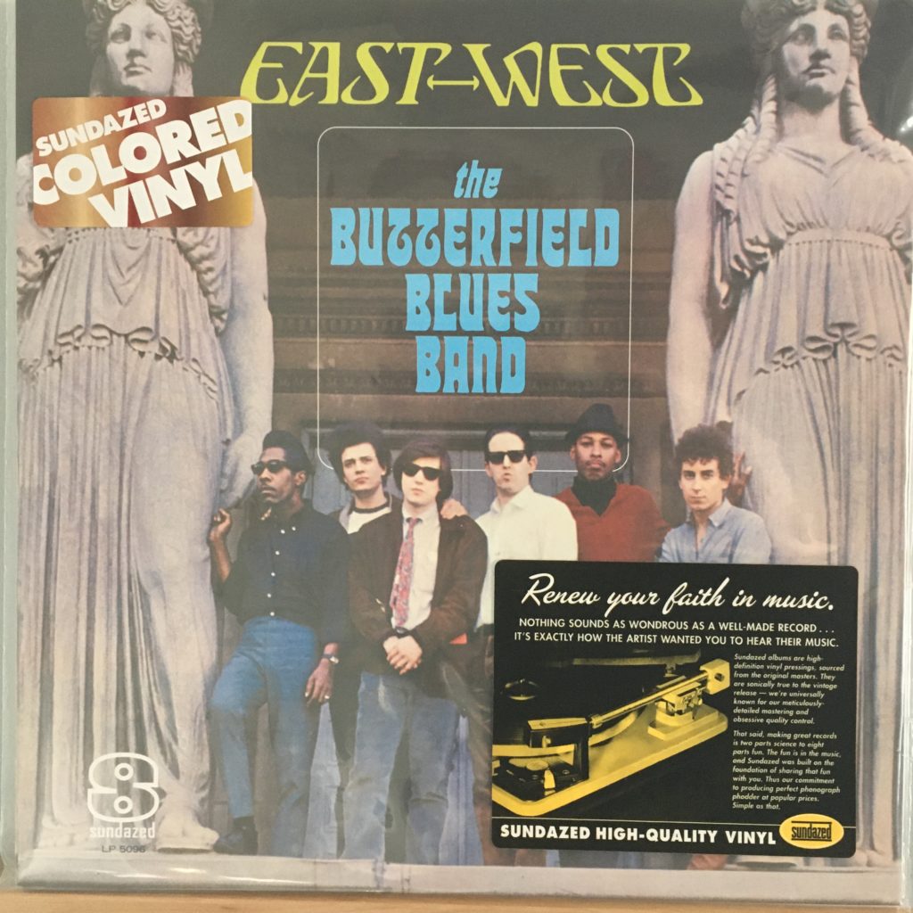 East-West cover with Sundazed promo stickers