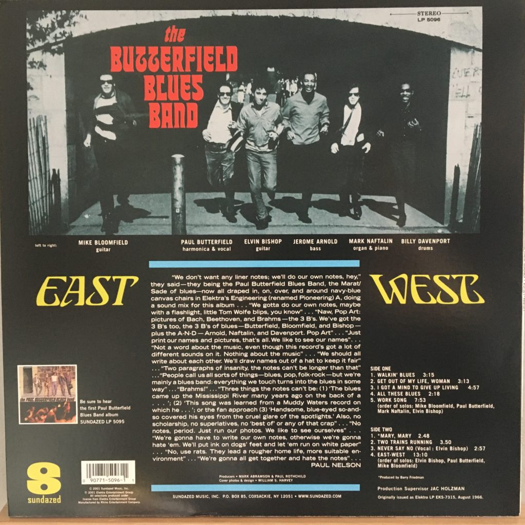 East-West back cover