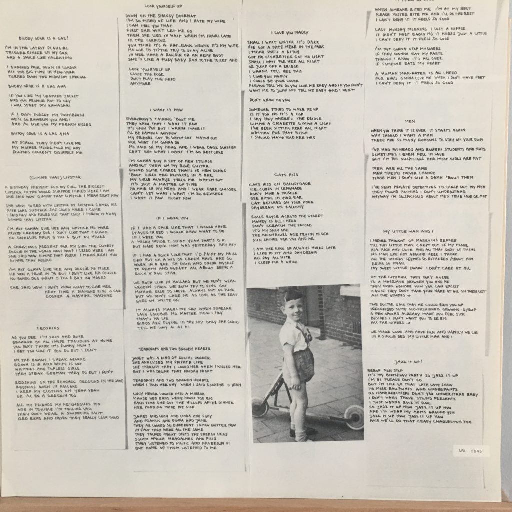 Buddy Odor lyrics insert