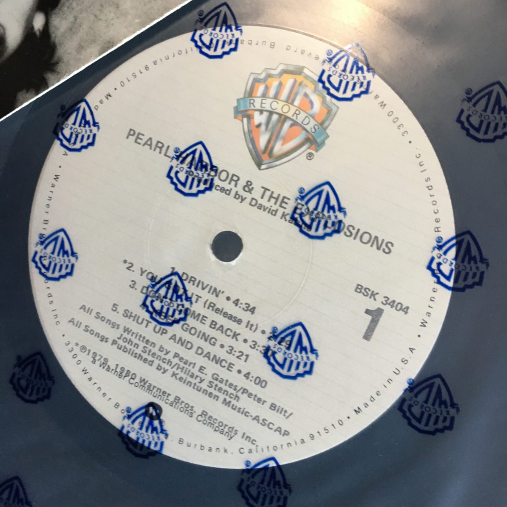 Pearl Harbor label and plastic sleeve