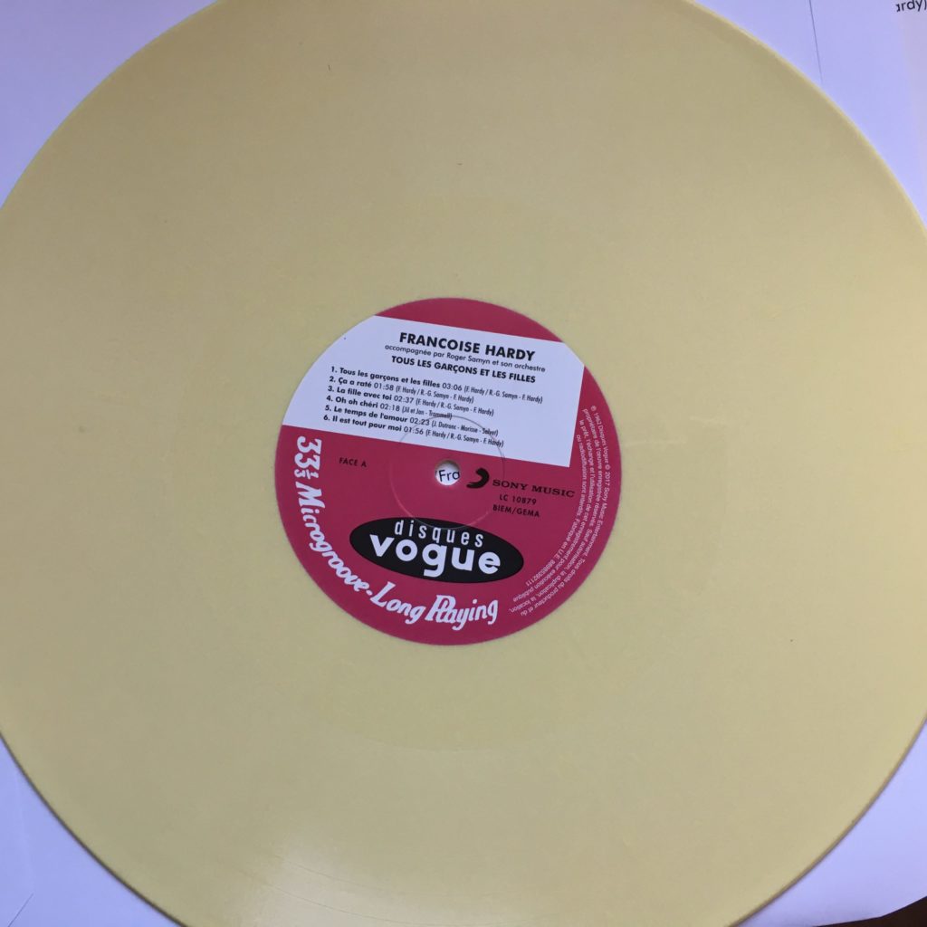 Vinyl the color of a banana fudgicle