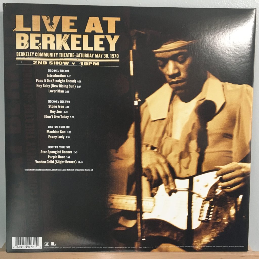 Live at Berkeley back cover