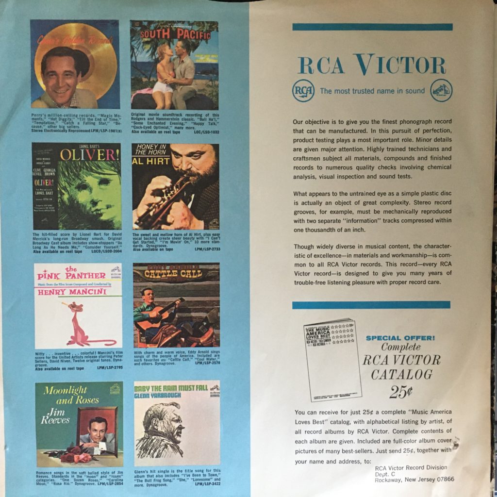 RCA Victor promo sleeve