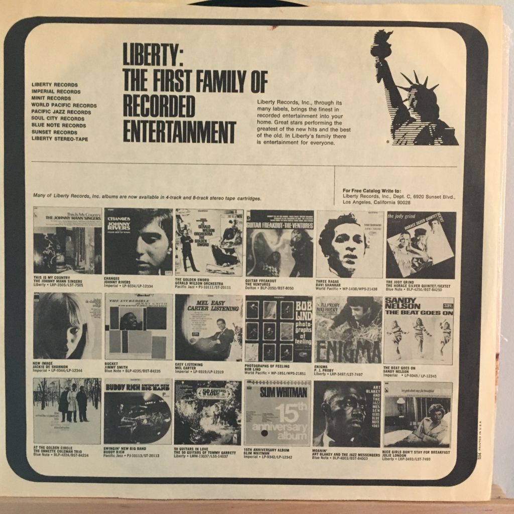 Hollies Great Hits Liberty promo sleeve