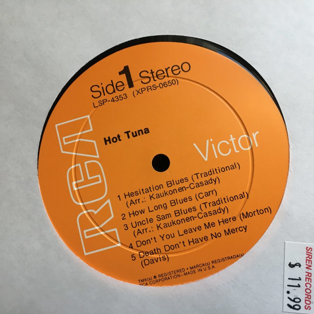 Hot Tuna RCA label