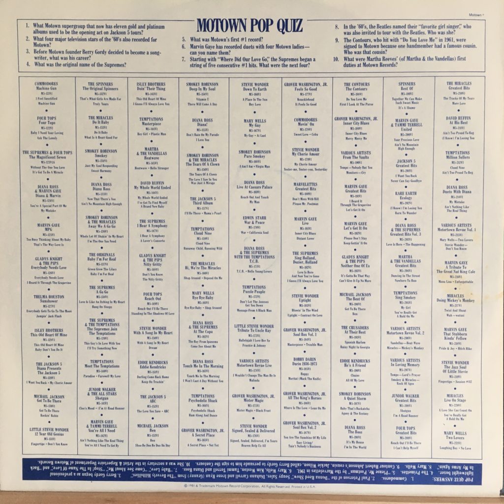 Motown promo sleeve