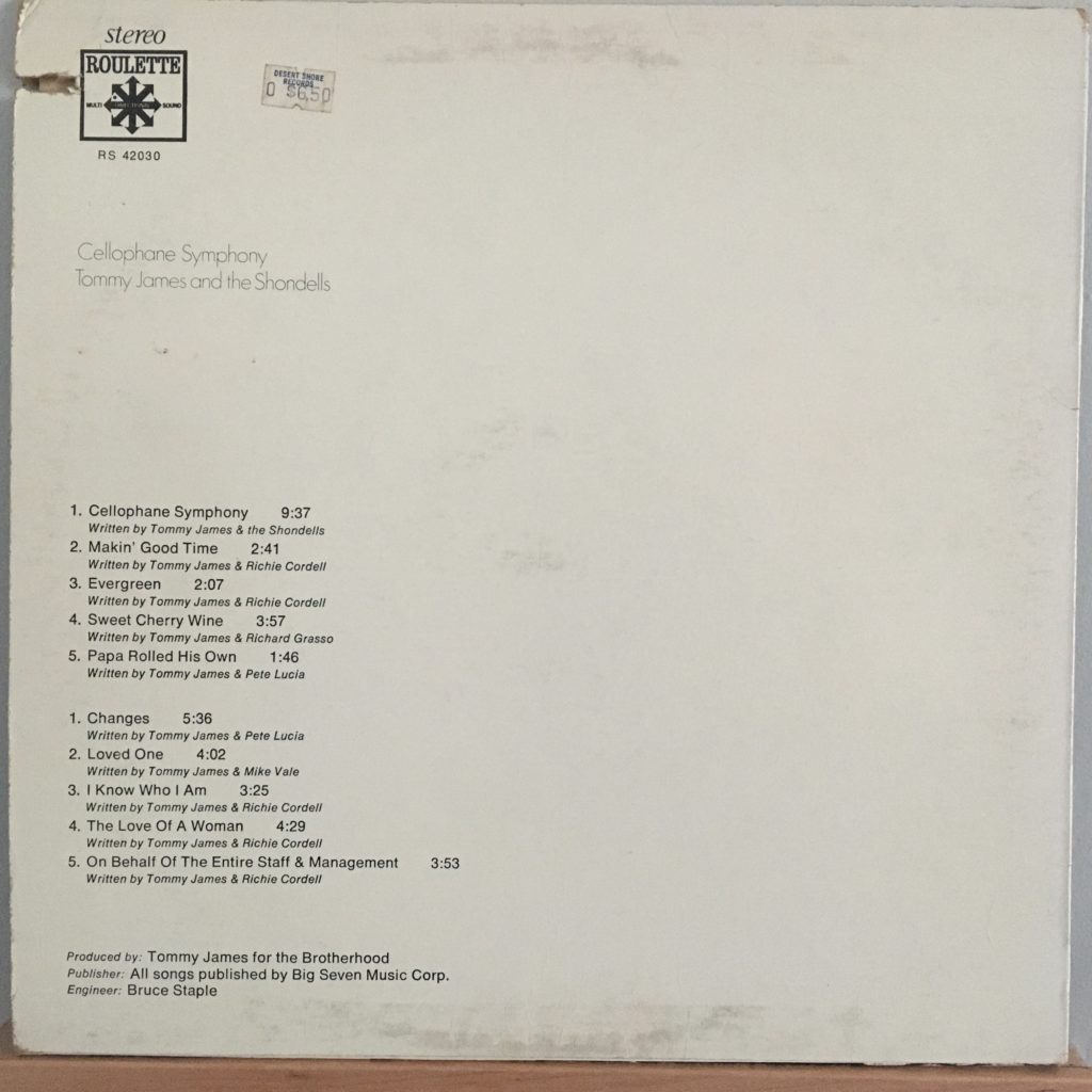 Cellophane Symphony back cover