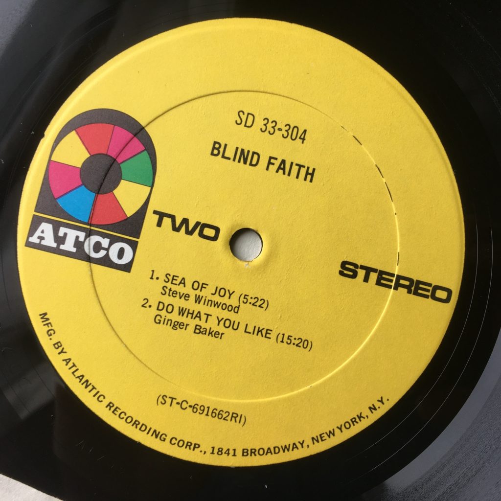 Blind Faith ATCO label