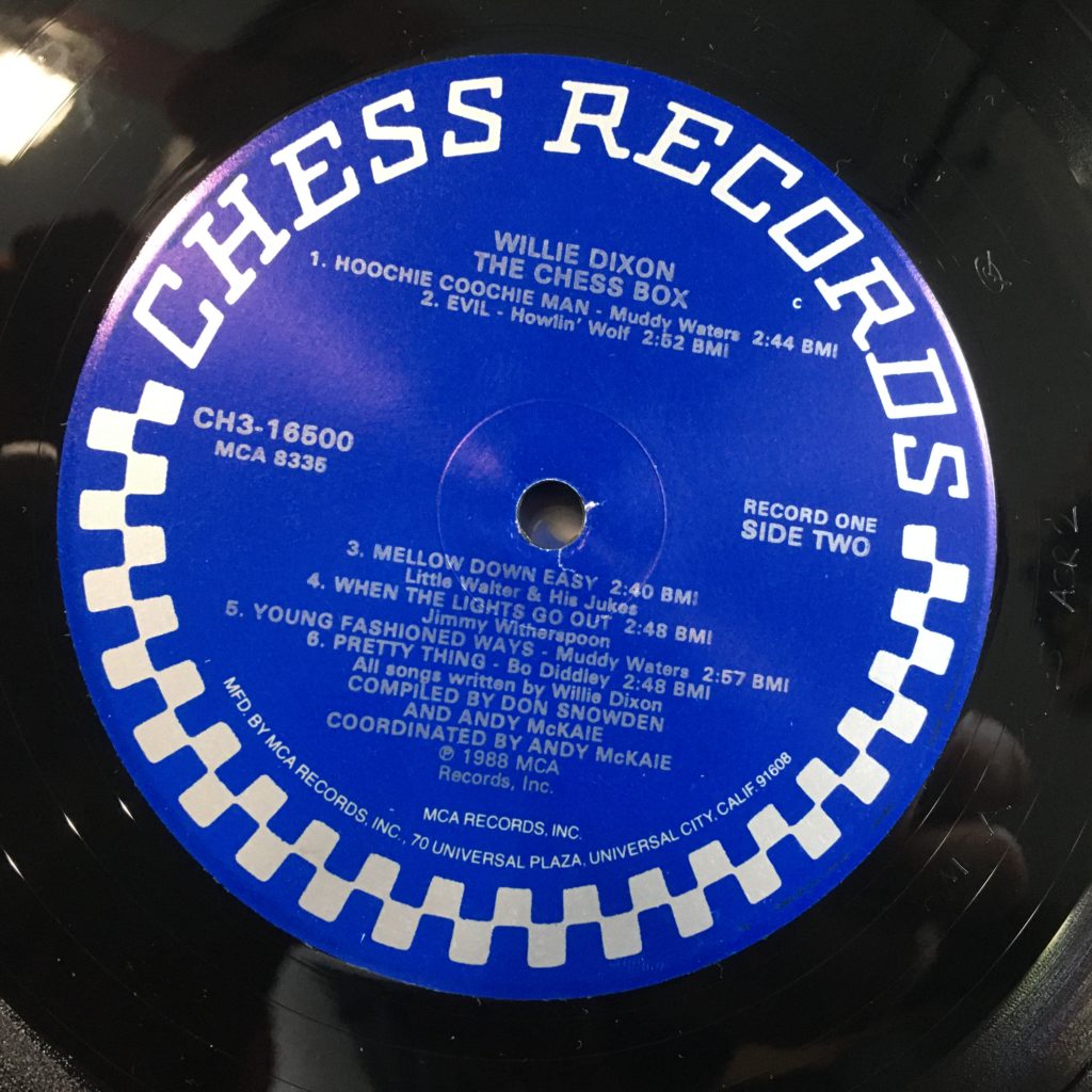 Chess Records Label for Willie Dixon