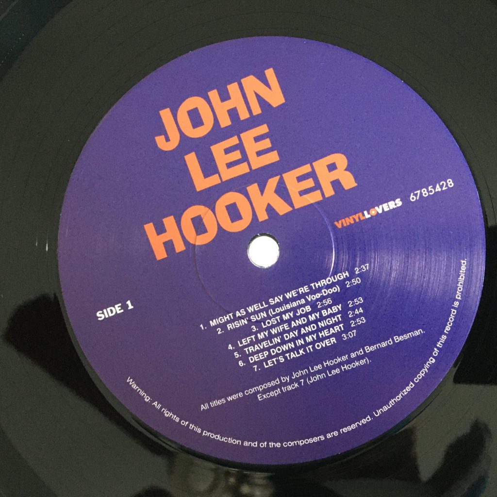 John Lee Hooker label on VinylLovers