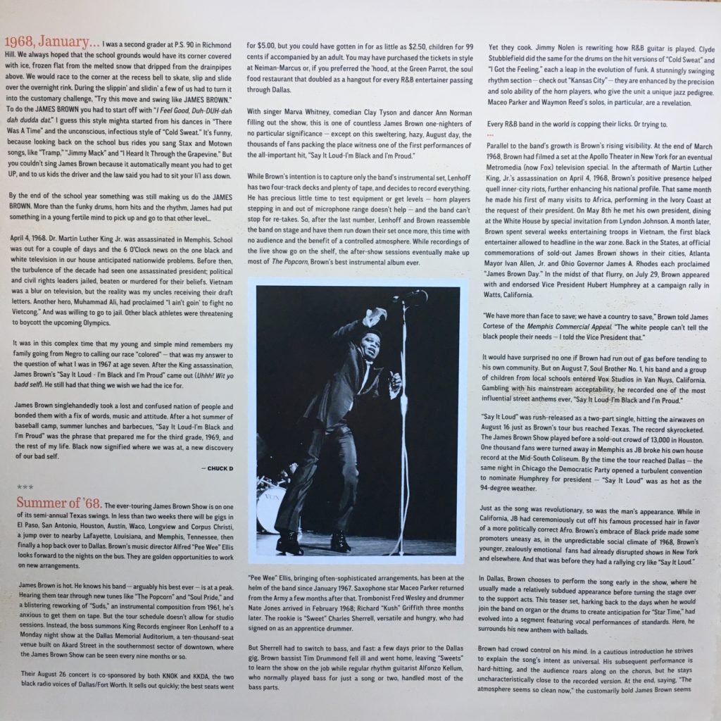 Say it Live and Loud gatefold liner notes