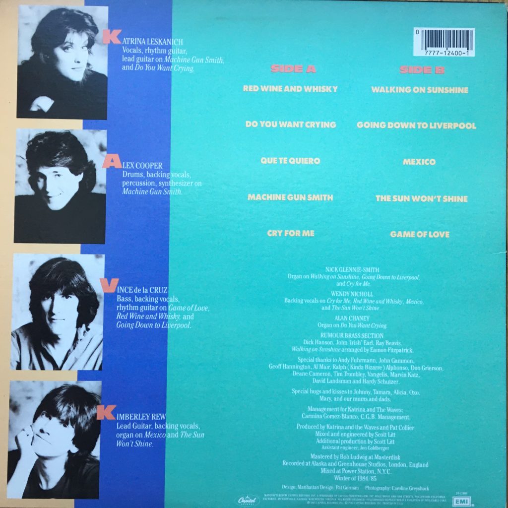 Katrina and the Waves back cover