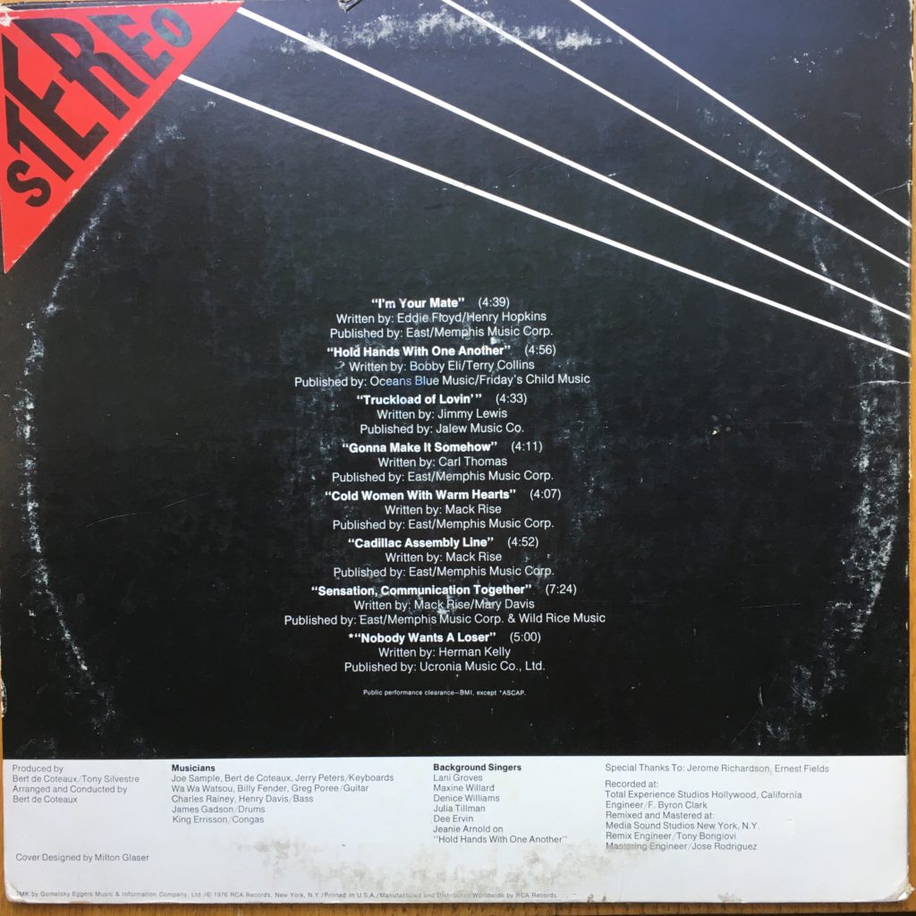 Albert King's "Truckload of Lovin'" back cover