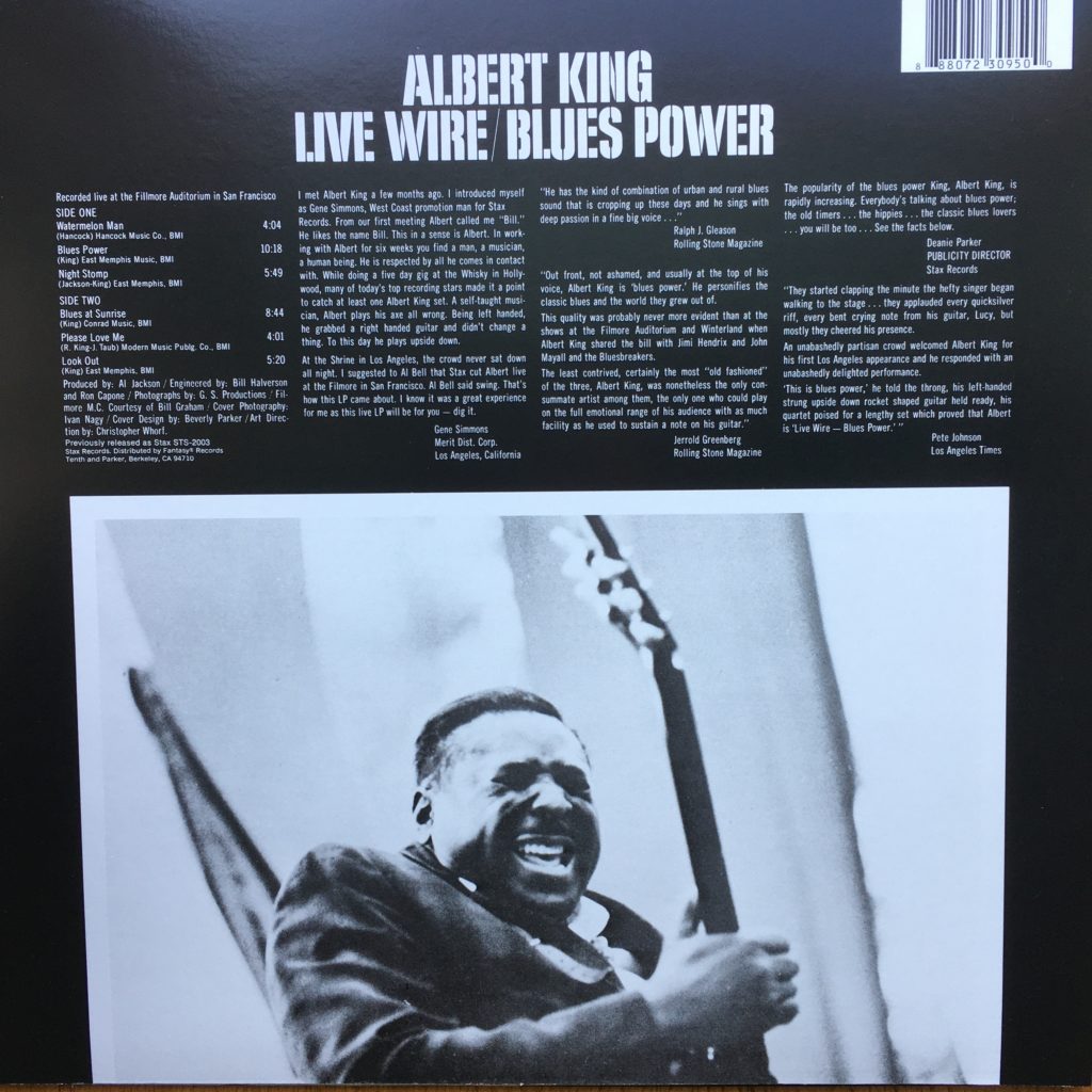 Live Wire / Blues Power back cover