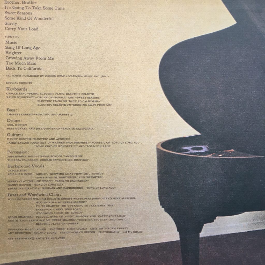 Carole King Music gatefold left