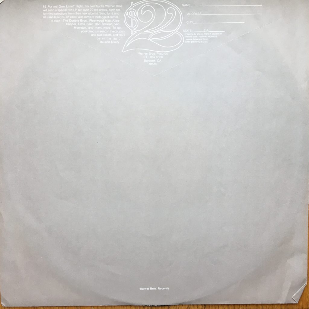 Warner / Reprise loss leader sleeve