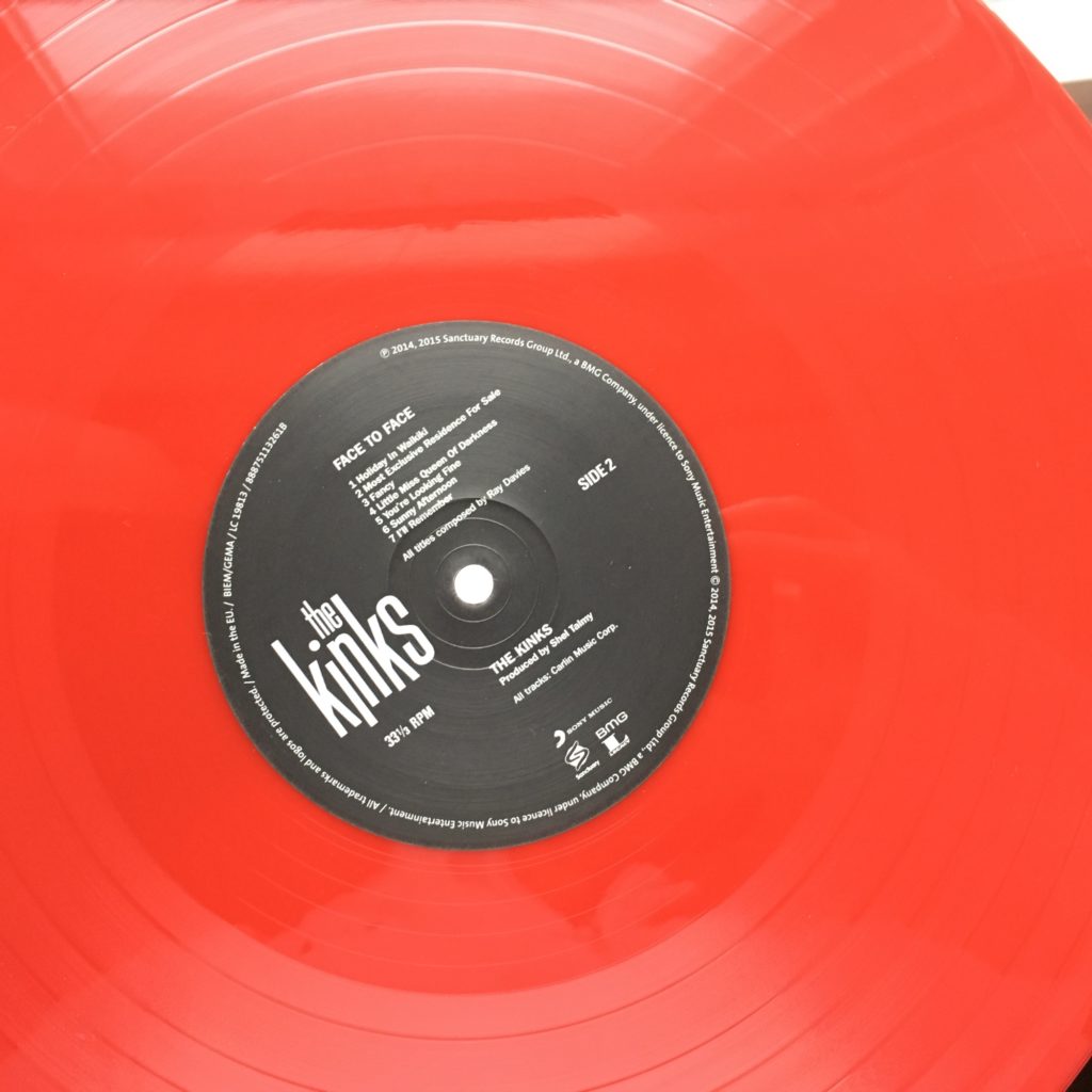 Face to Face on shiny red vinyl