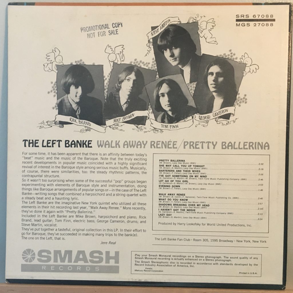 The Left Banke Walk Away Renee back cover