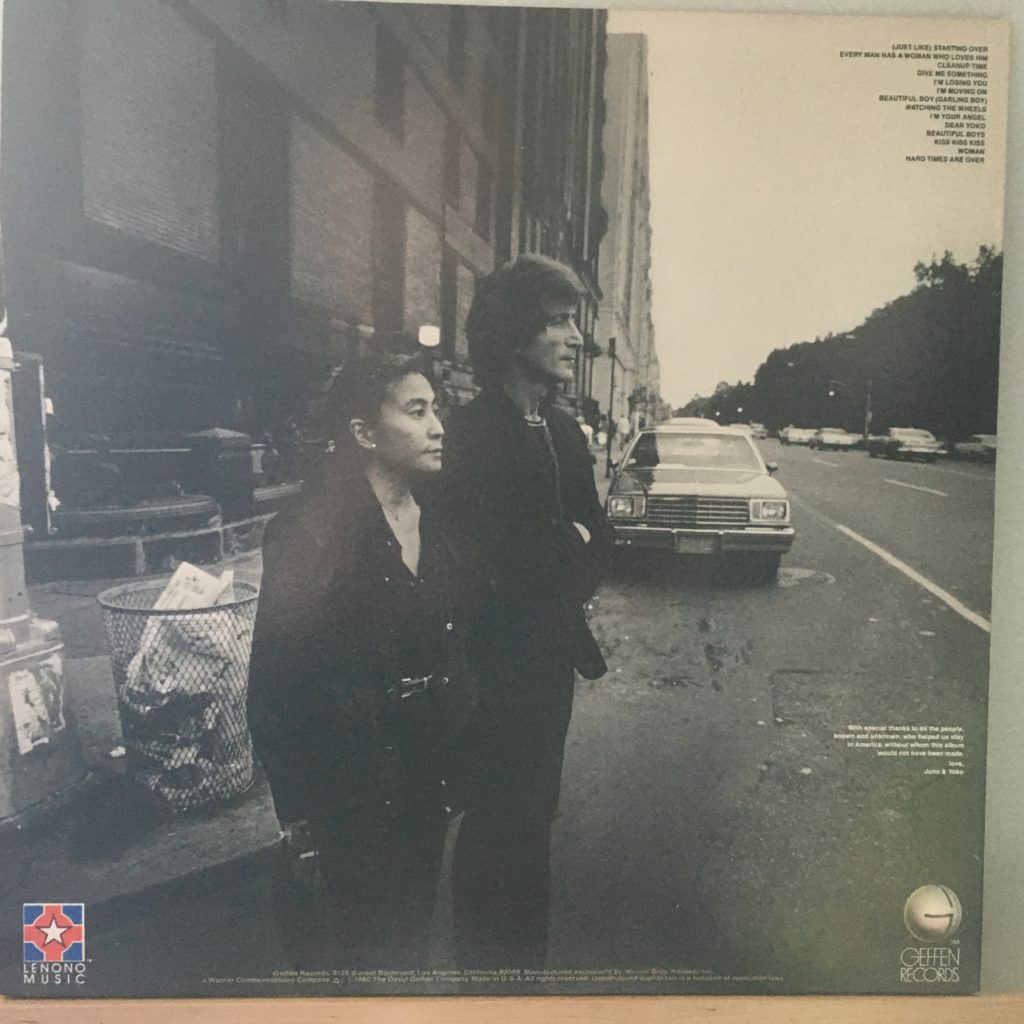 Double Fantasy back cover